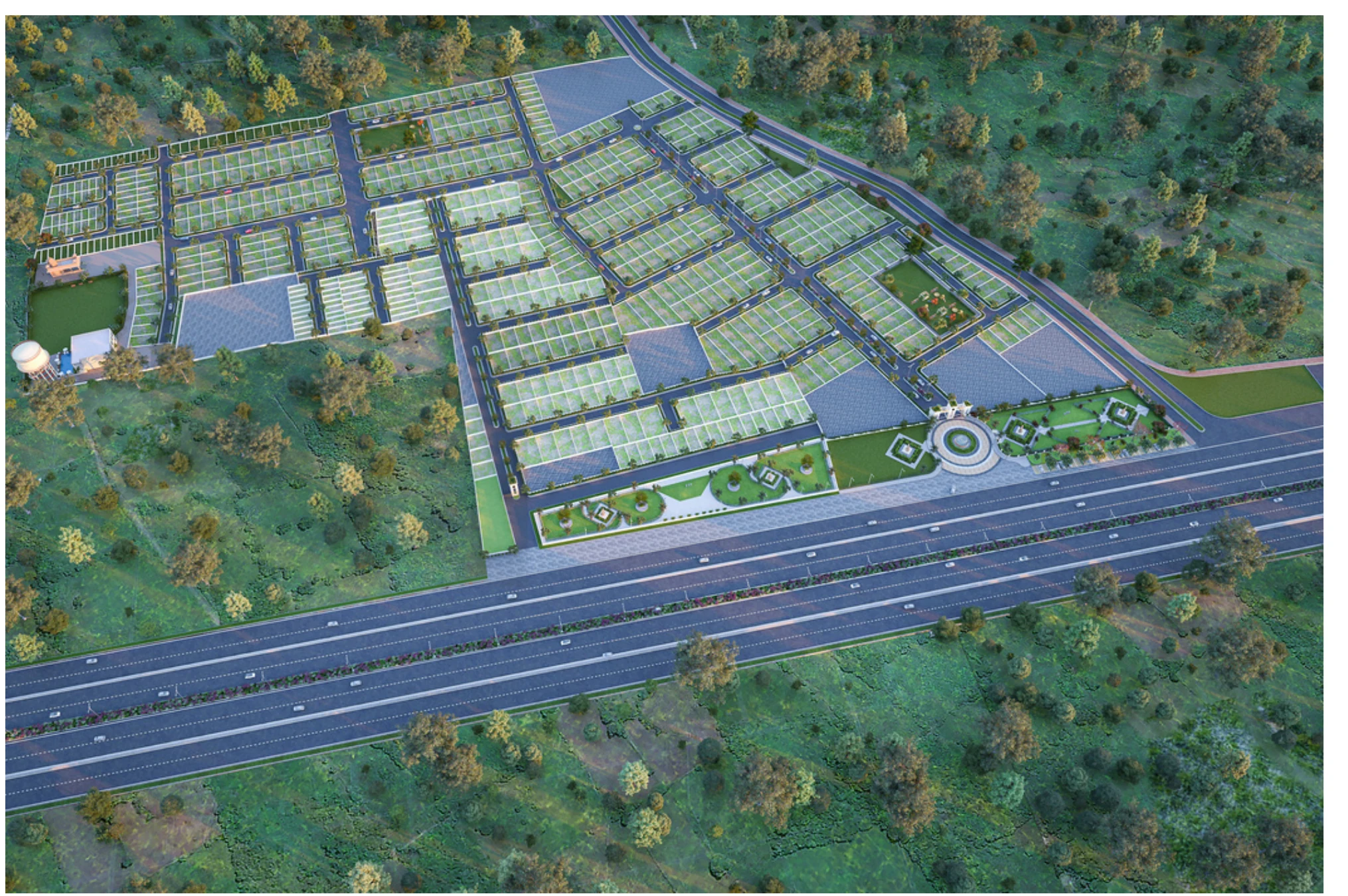 Artist's concept of the Mapple Green plotted community